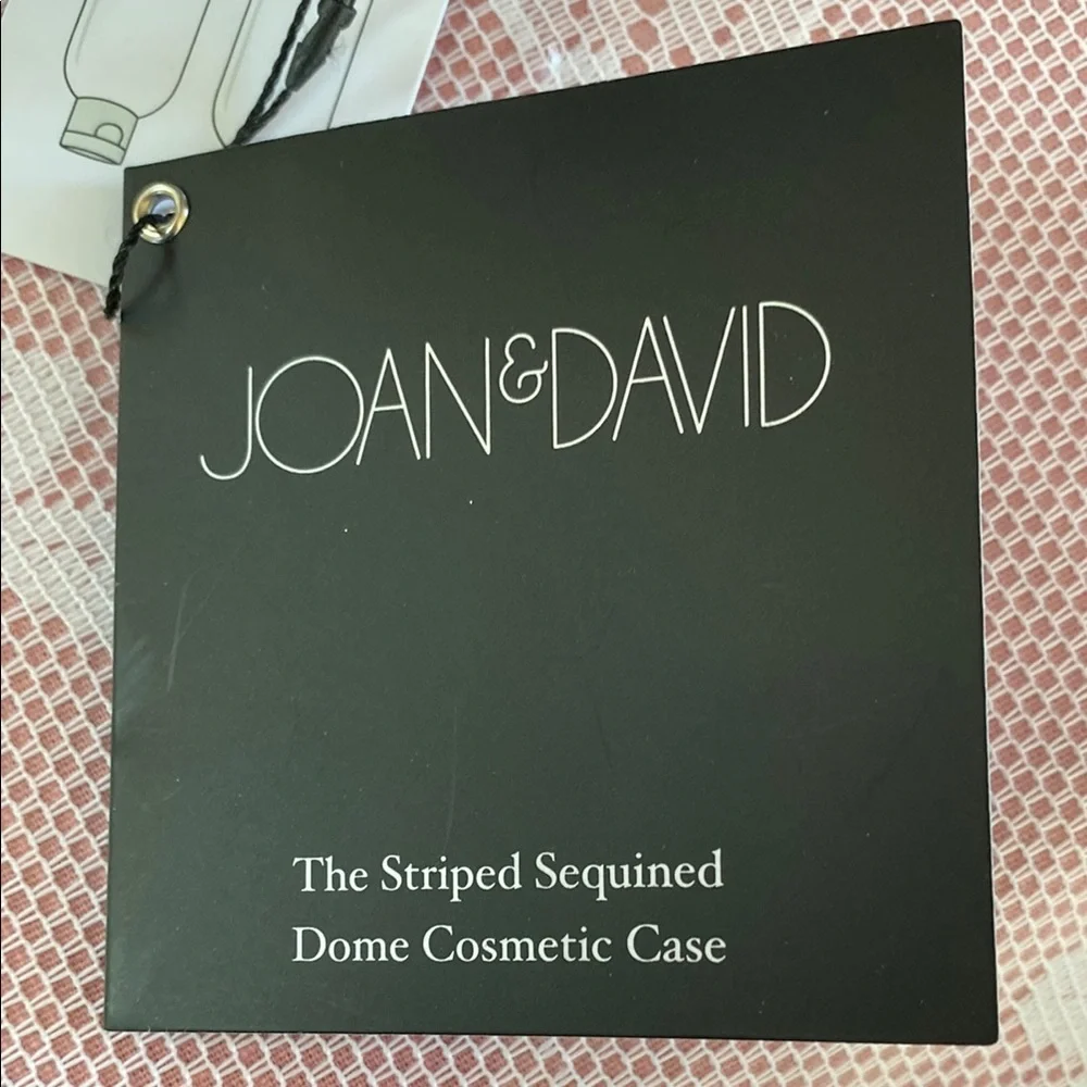 Joan & David Black and Silver Cosmetic Bag